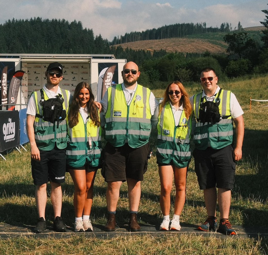 The Alba EMS team on duty at an outdoor sporting event